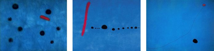 Les trois Bleus de Joan Miró.